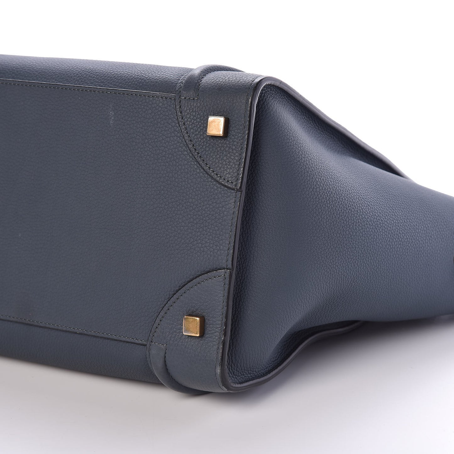 Drummed Calfskin Mini Luggage Slate