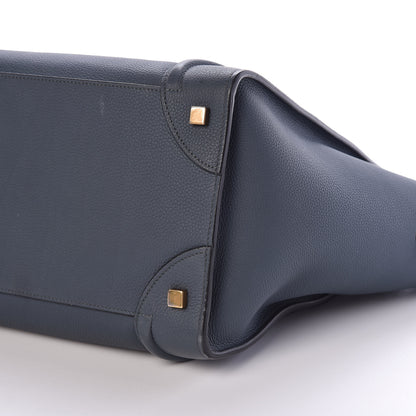 Celine Drummed Calfskin Mini Luggage Slate 9 of 12