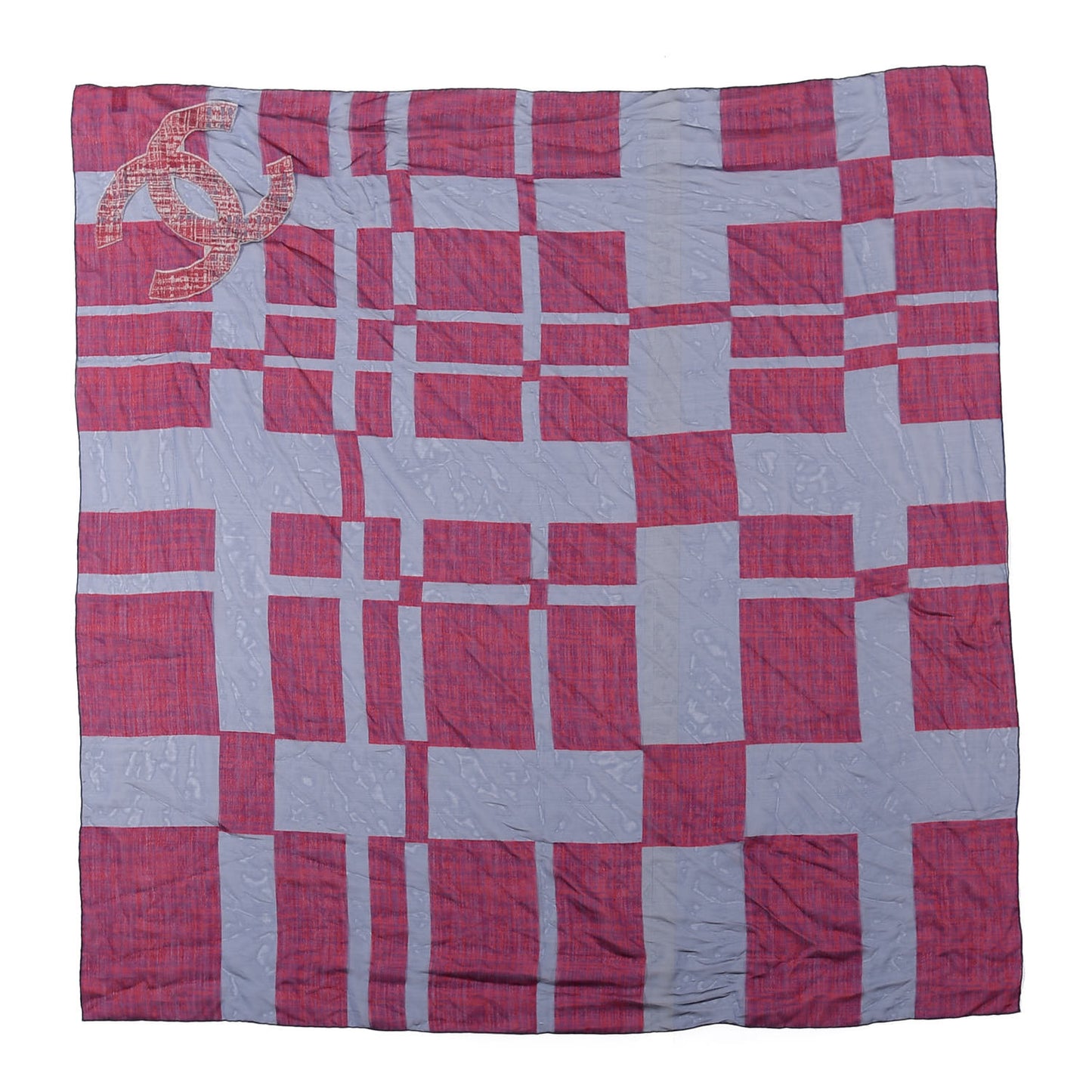 Silk Square Print CC Logo Scarf