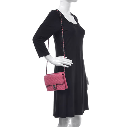 Chanel Lambskin Quilted Medium Crossing Times Flap Pink 2 of 12