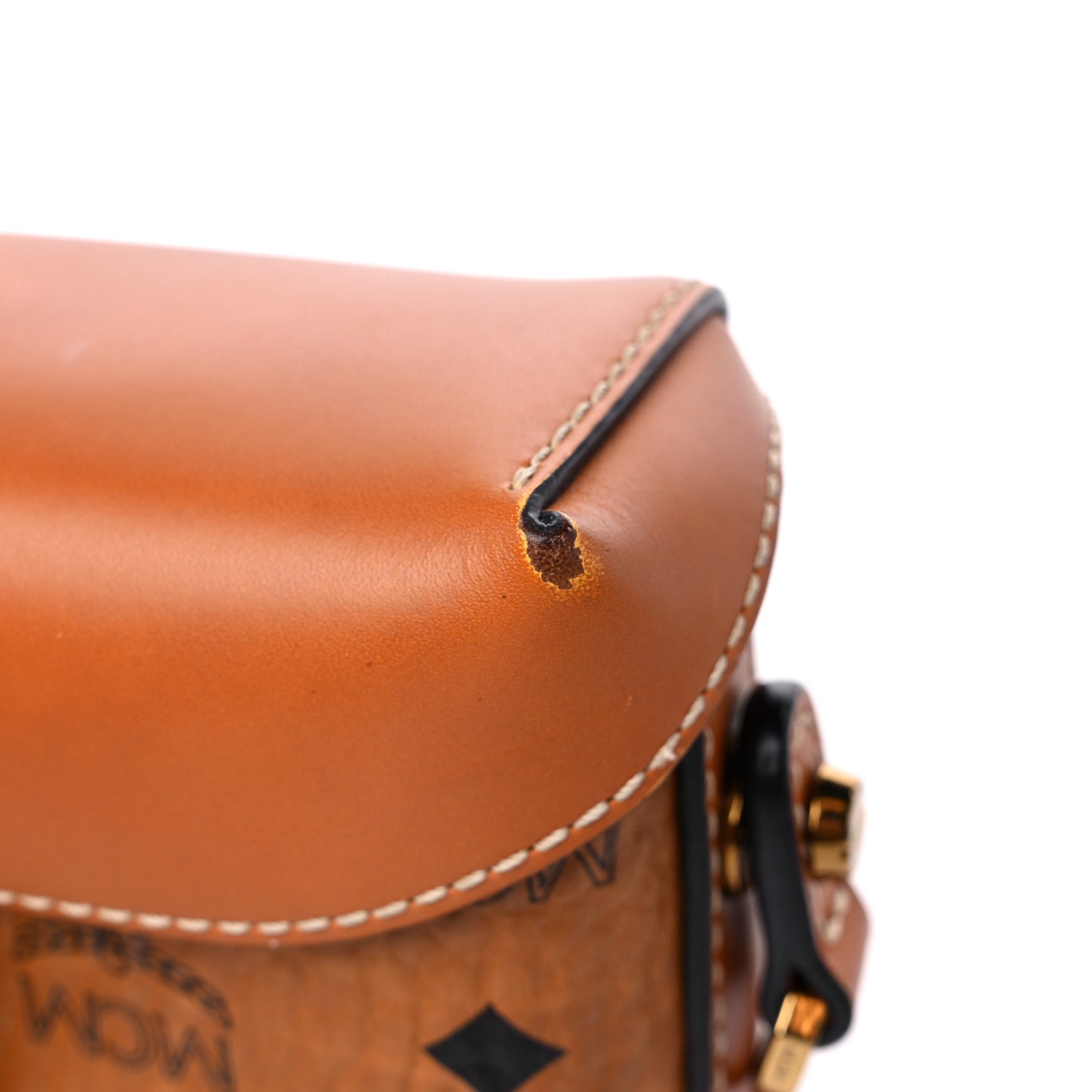 MCM Visetos Soft Berlin Convertible Belt Bag Cognac 14 of 15