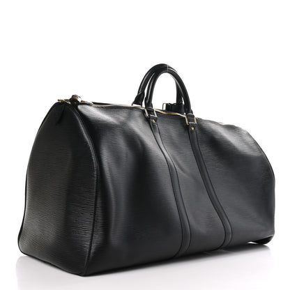 Louis Vuitton Epi Keepall 55 Black 2 of 10