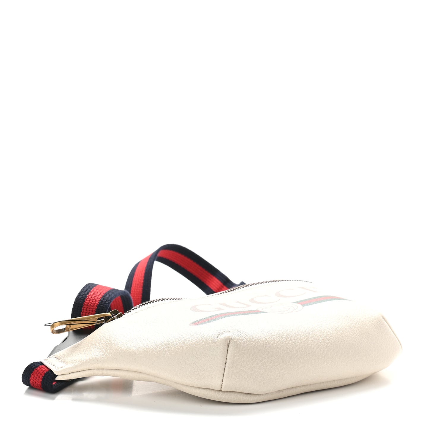 Grained Calfskin Small Logo Belt Bag White