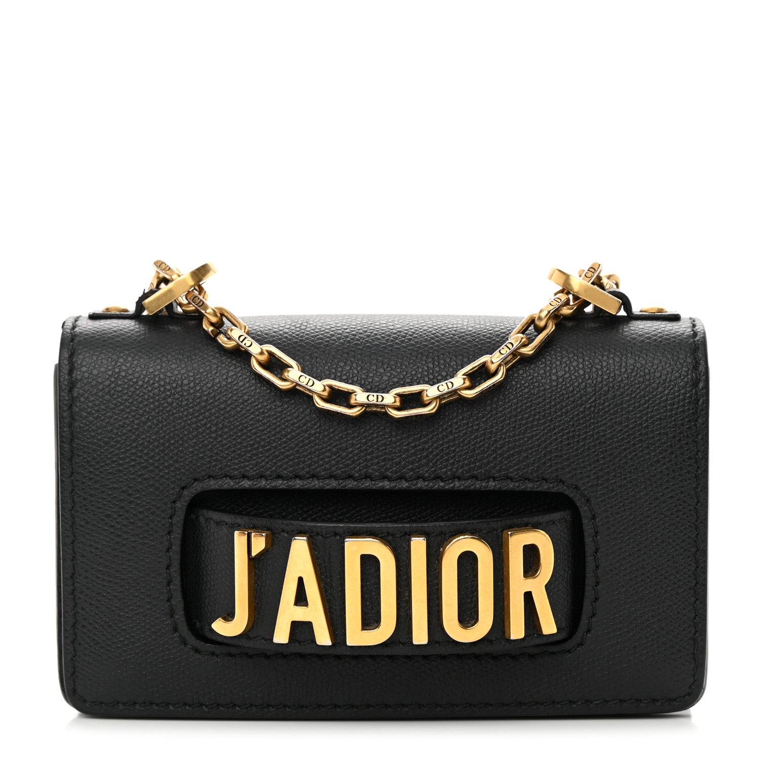 Christian Dior Grained Calfskin Mini J'Adior Chain Flap Bag Black 1 of 15