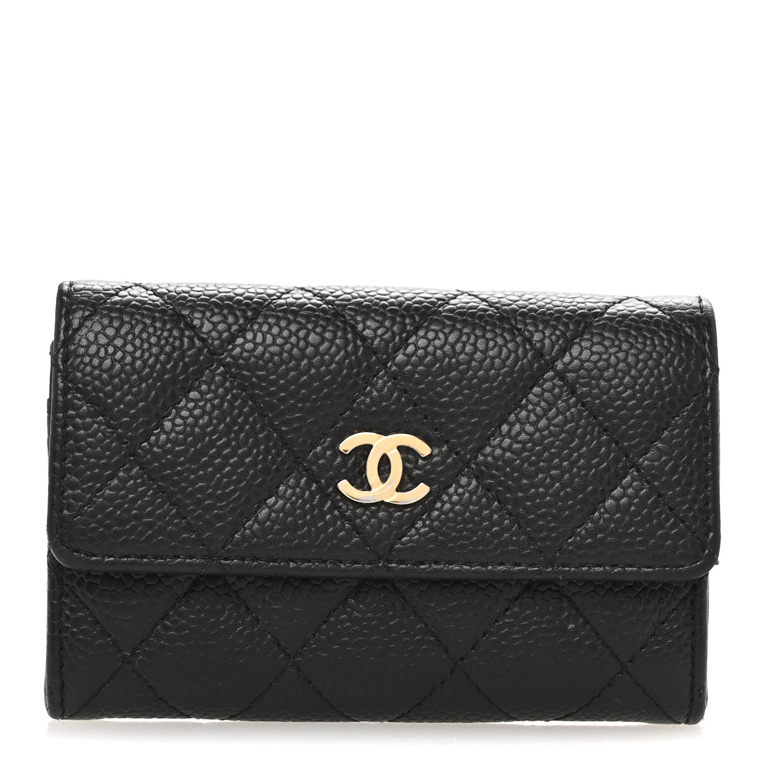Chanel Caviar Quilted Flap Card Holder Black 1 of 11