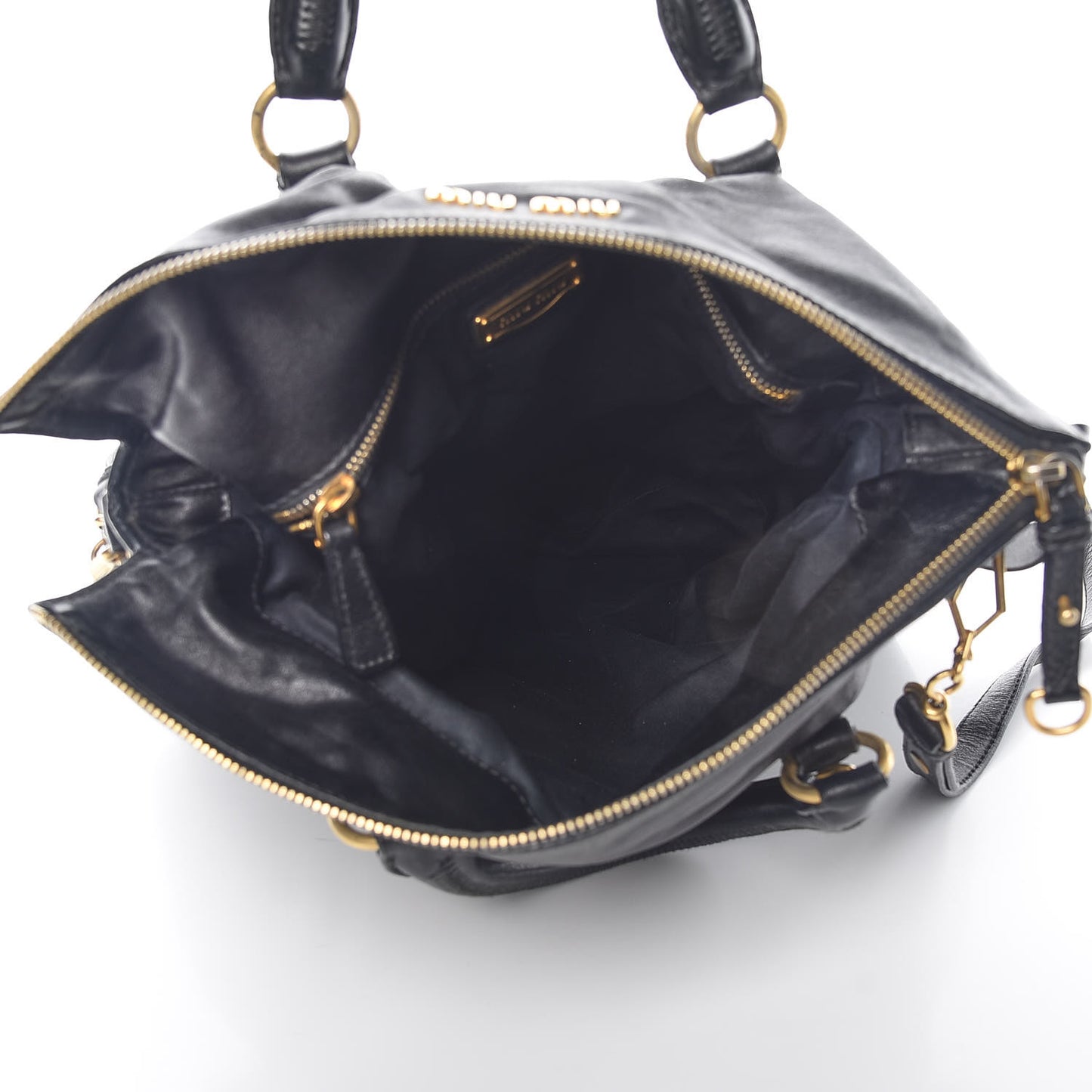 Vitello Bow Tote Black