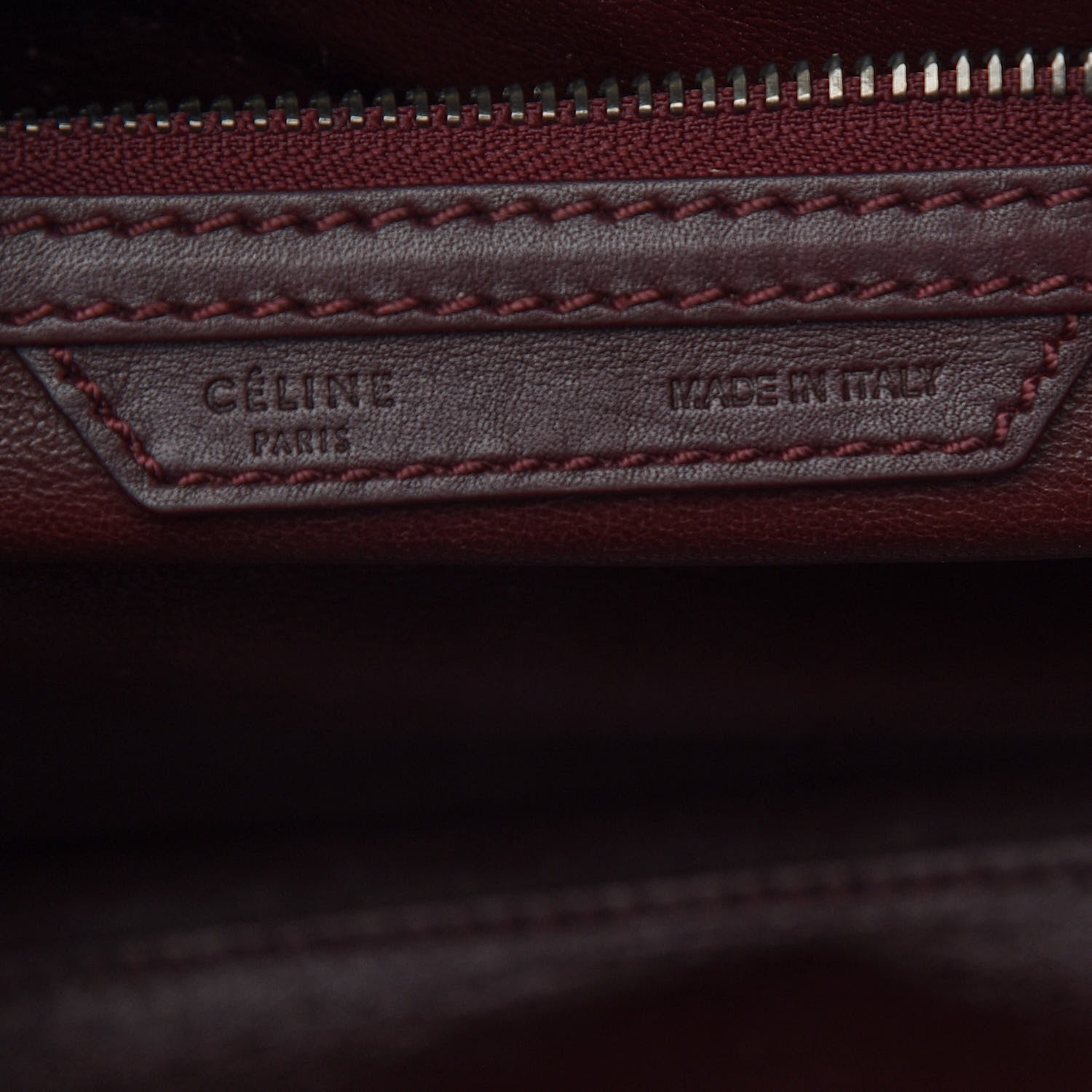 Celine Smooth Calfskin Mini Luggage Burgundy 6 of 11