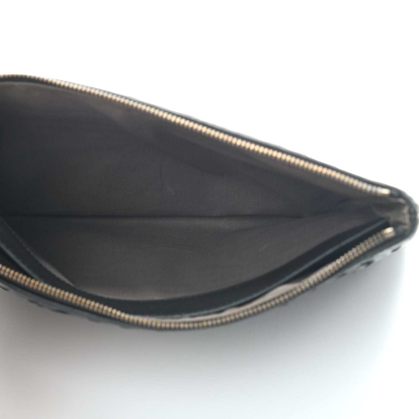 Nappa Intrecciato Medium Zip Pouch Black