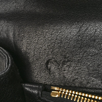 Saint Laurent Sheepskin Matelasse Chevron Monogram Medium College Bag Black 10 of 11