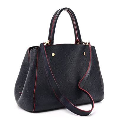 Louis Vuitton Empreinte Montaigne MM Marine Rouge 3 of 9