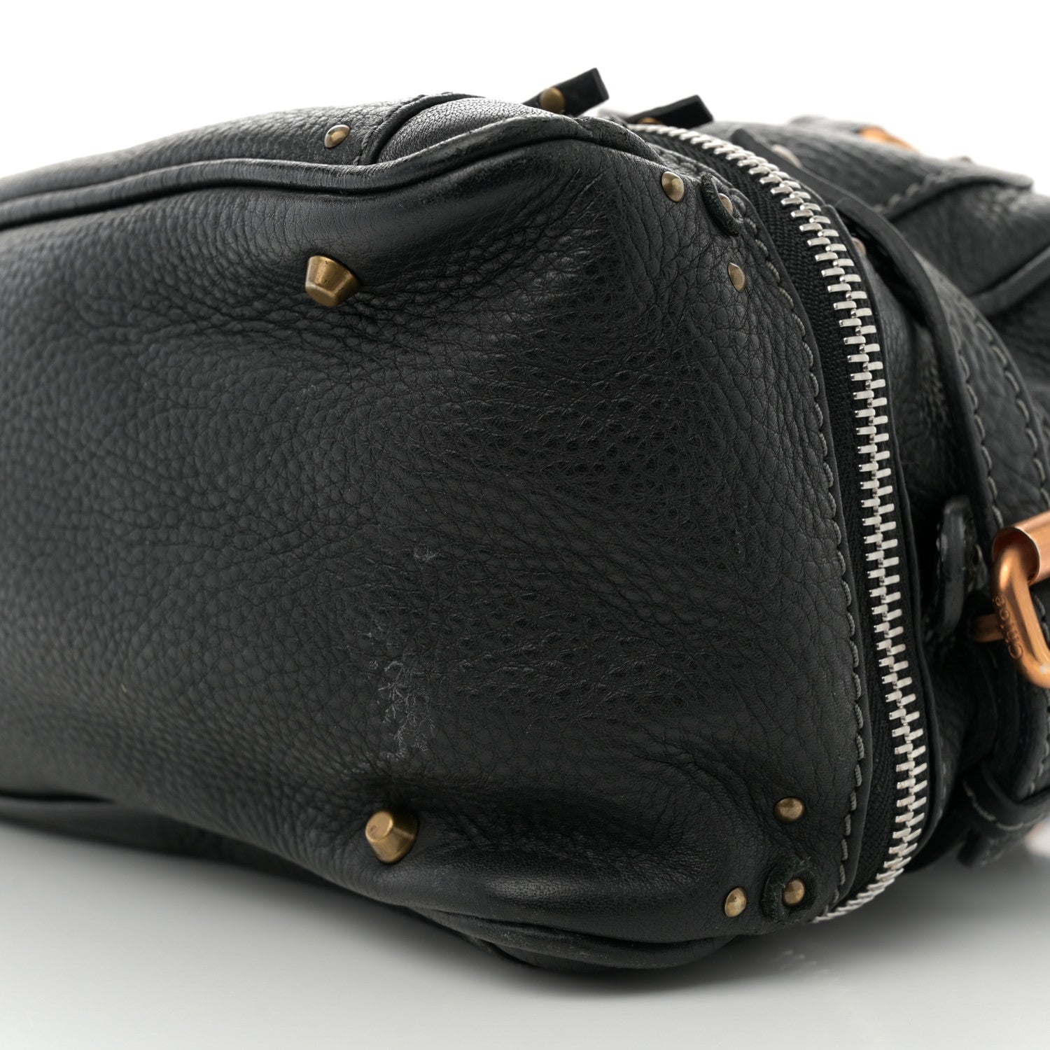 Chloe Calfskin Paddington Double Zipped Bowler Black 9 of 13