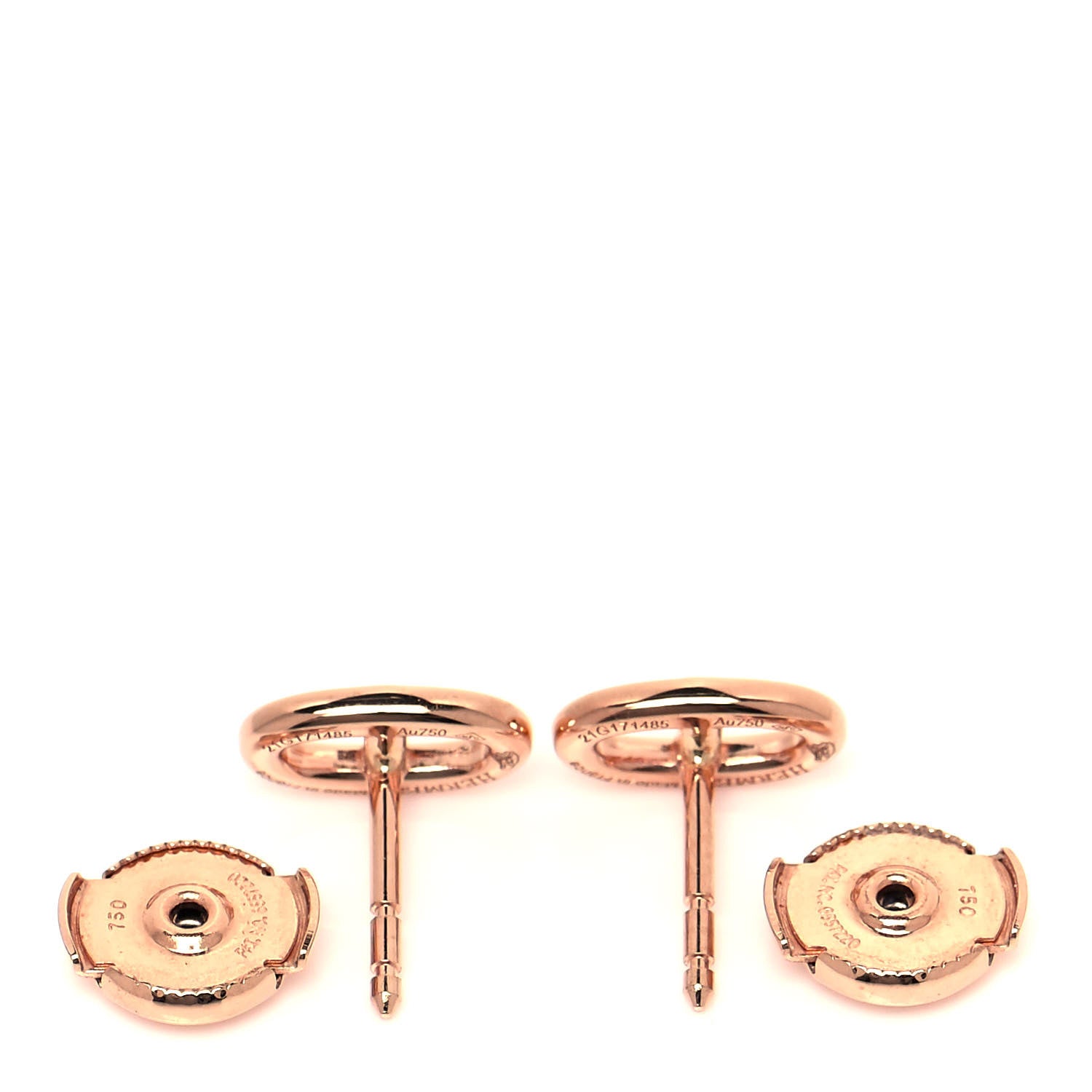 Hermes 18K Rose Gold TPM Farandole Stud Earrings 3 of 5