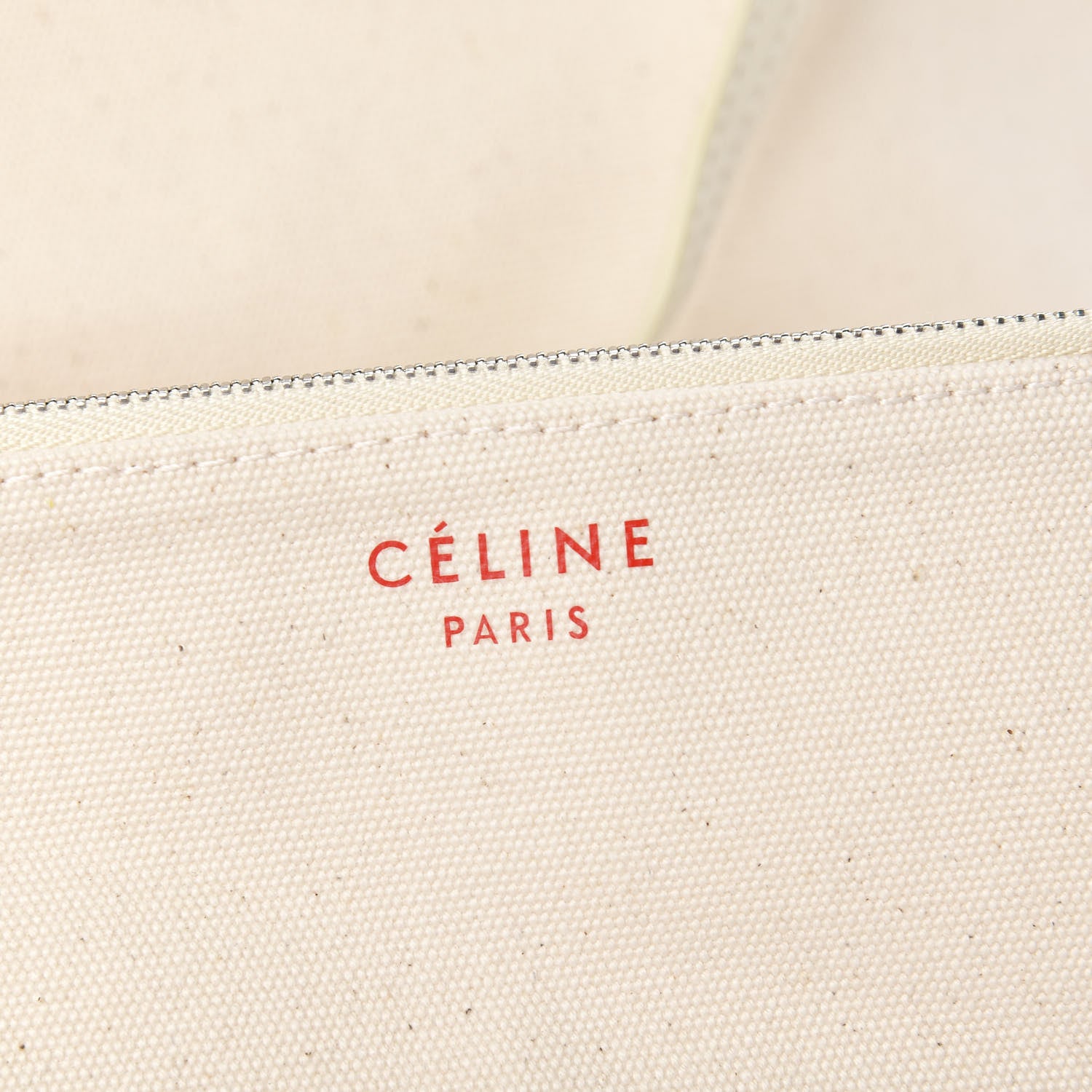 Celine Textile Small Made In Tote Natural Red 7 of 12