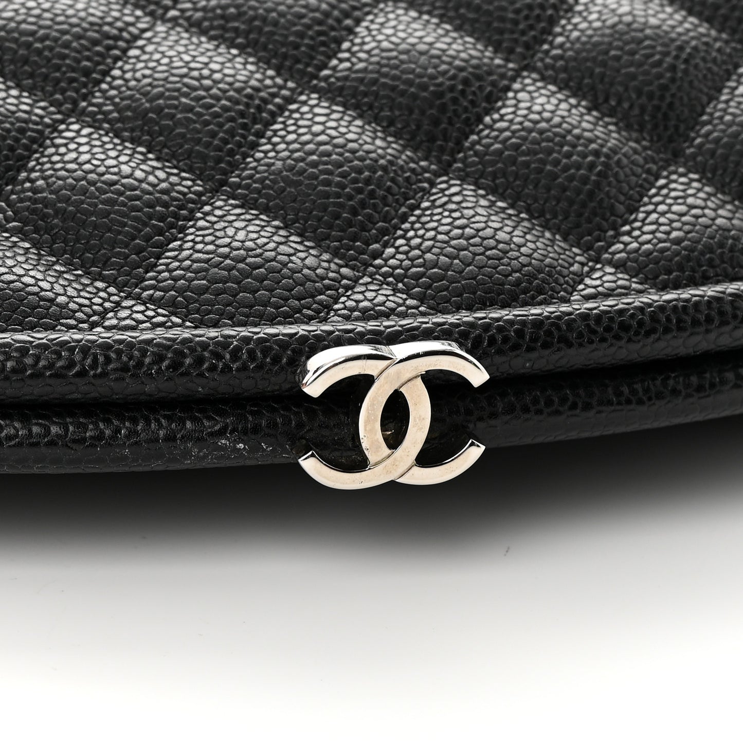Caviar Quilted Timeless Clutch Black