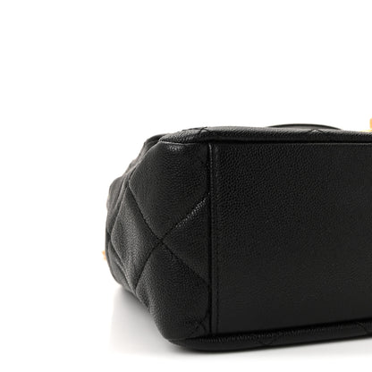 Chanel Caviar Quilted Small Top Handle Flap Black 9 of 11