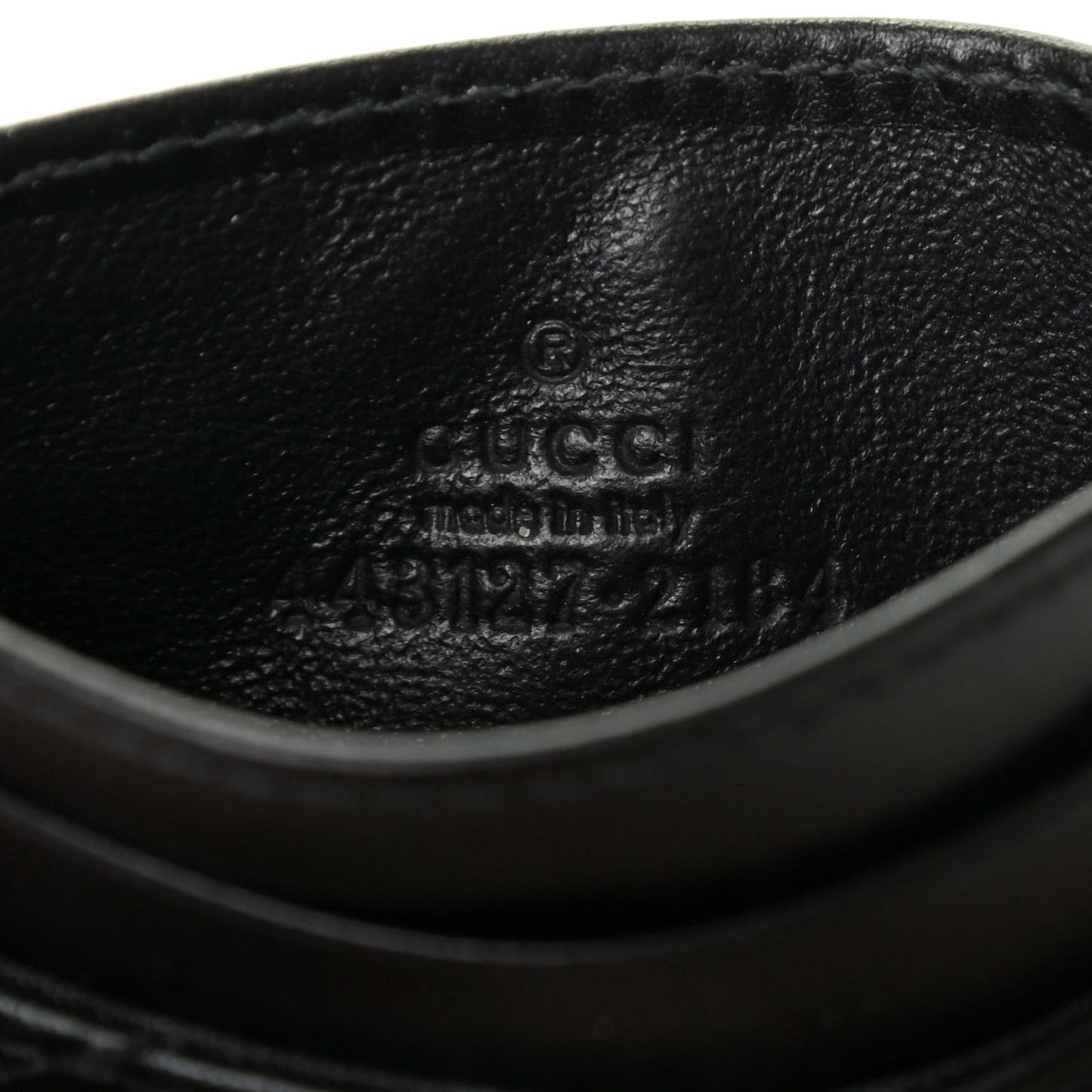 Calfskin Matelasse GG Marmont Card Holder Black