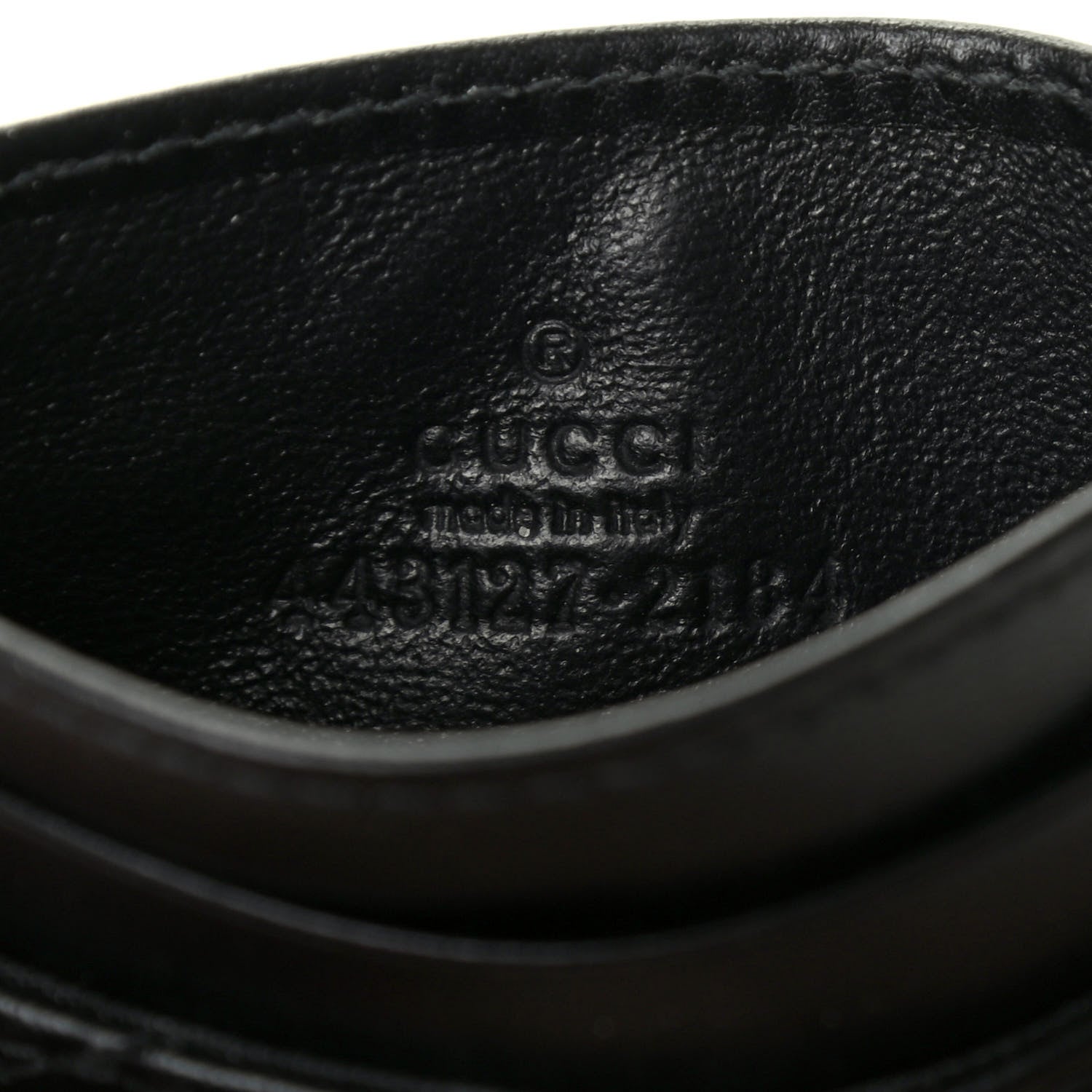Gucci Calfskin Matelasse GG Marmont Card Holder Black 6 of 7