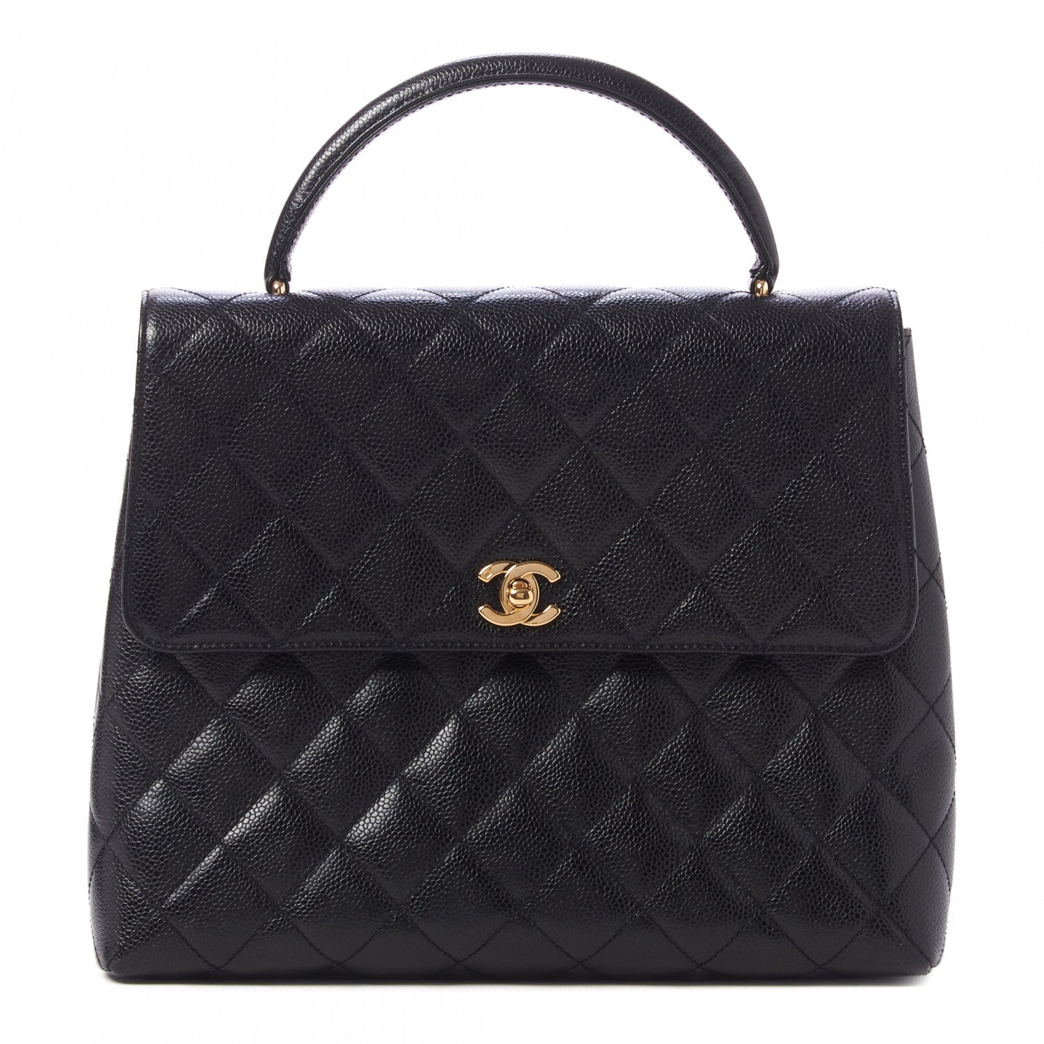 Chanel Caviar Quilted Jumbo Kelly Flap Black 1 of 10