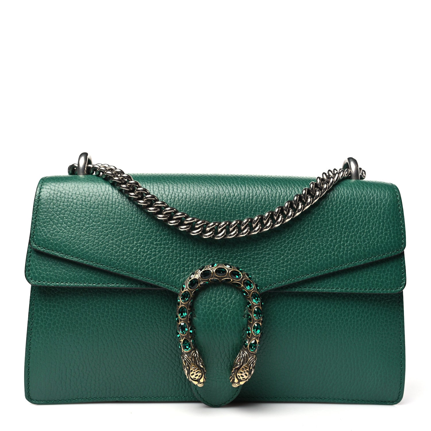 Gucci Pebbled Calfskin Small Dionysus Shoulder Bag Emerald 1 of 10