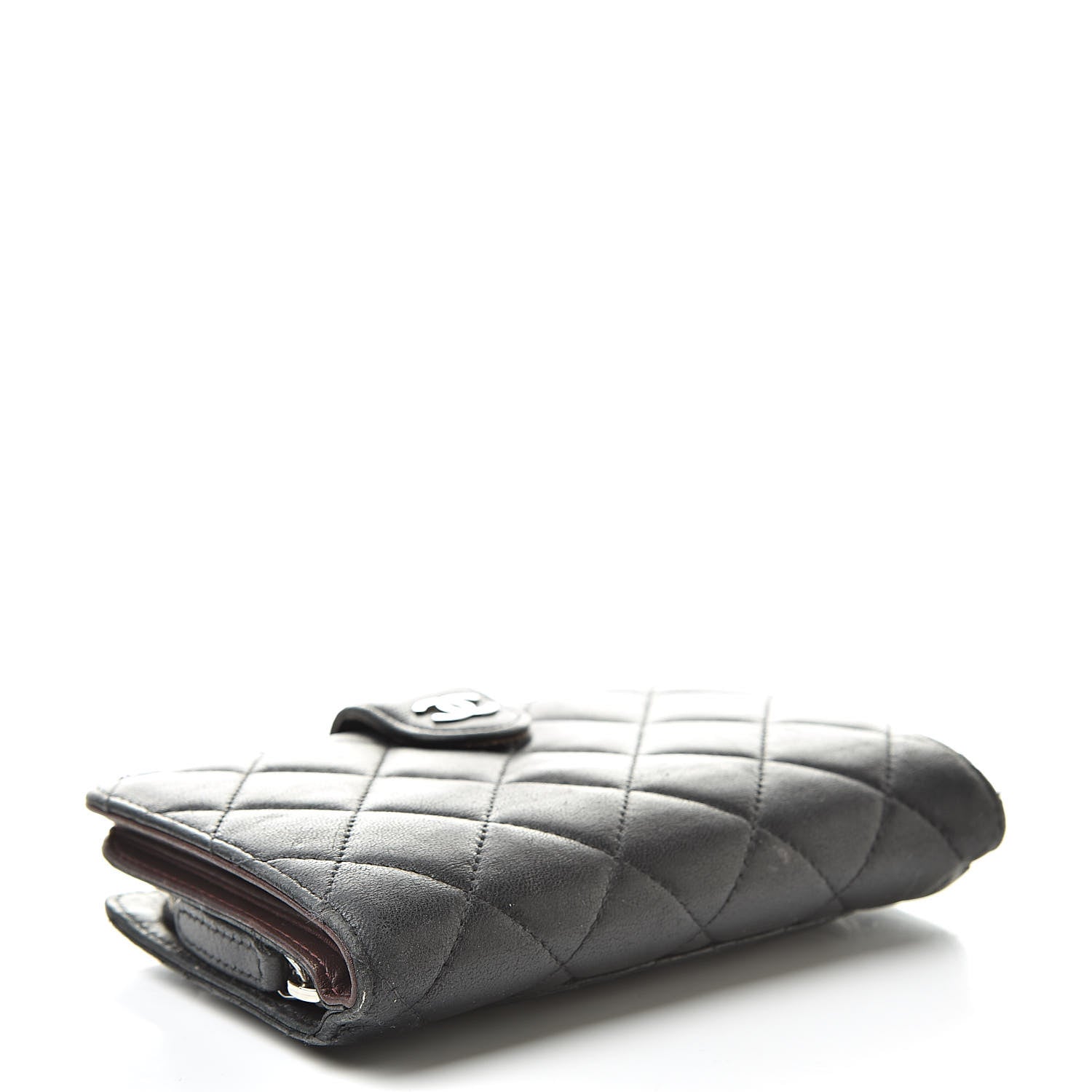 Chanel Lambskin Quilted Zipped Pocket Wallet Black 4 of 19