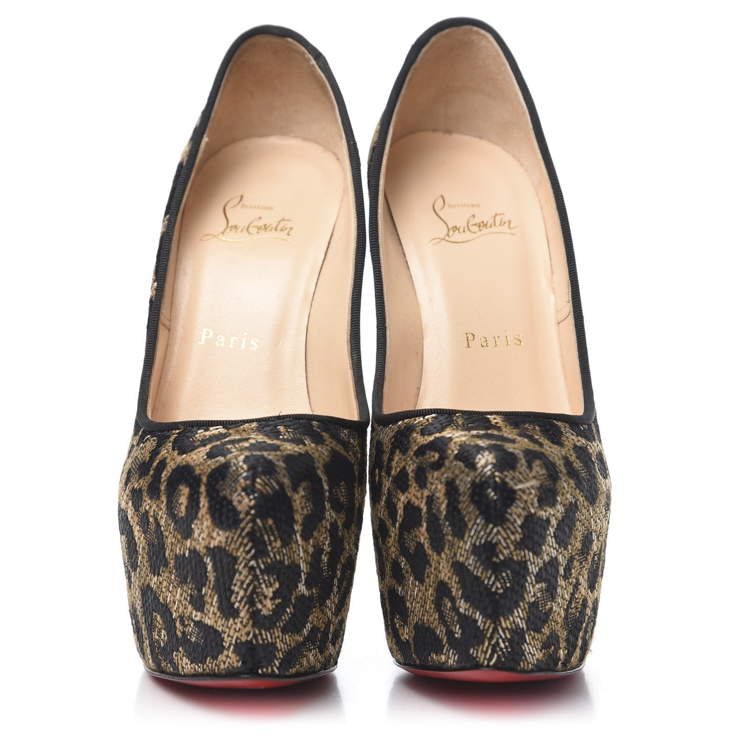 Jacquard Leopard Print Daffodile 160 Pumps 37 Black