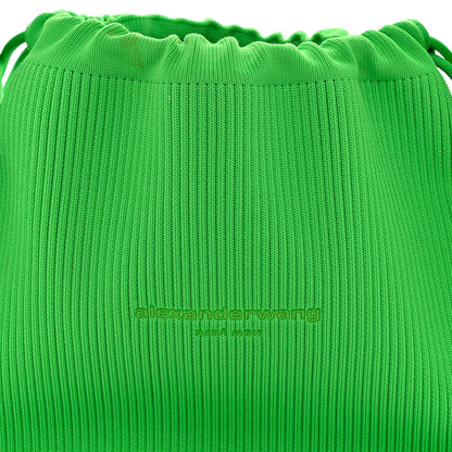 Alexander Wang Ribbed Knit Small Ryan Bag Iguana 8 of 11