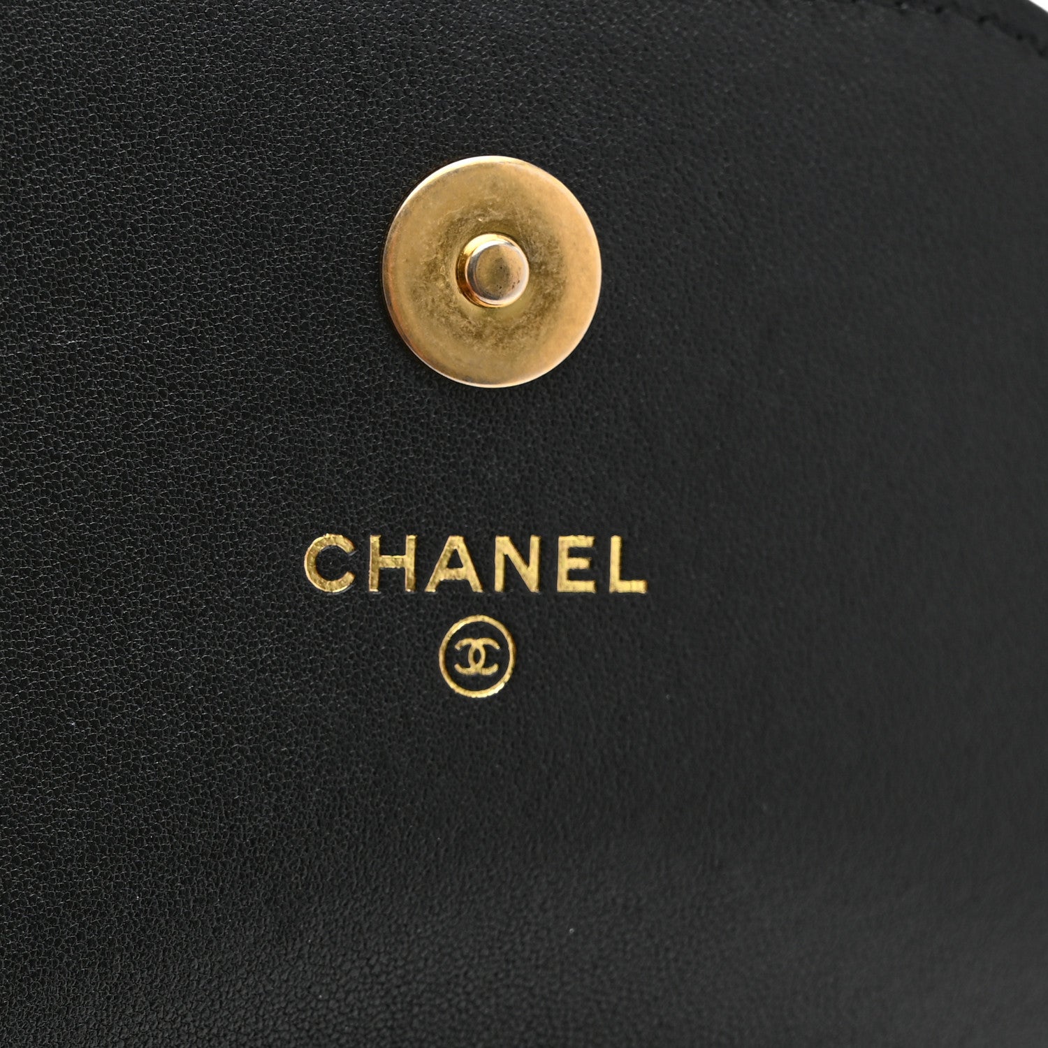 Chanel Lambskin Quilted Chanel 19 Phone Holder With Chain Black 6 of 10
