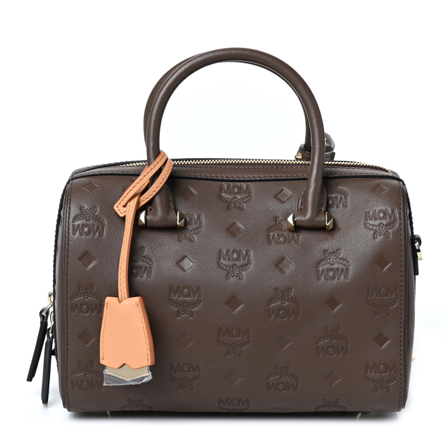 Calfskin Ottomar Monogram Essential Boston Bag Chestnut