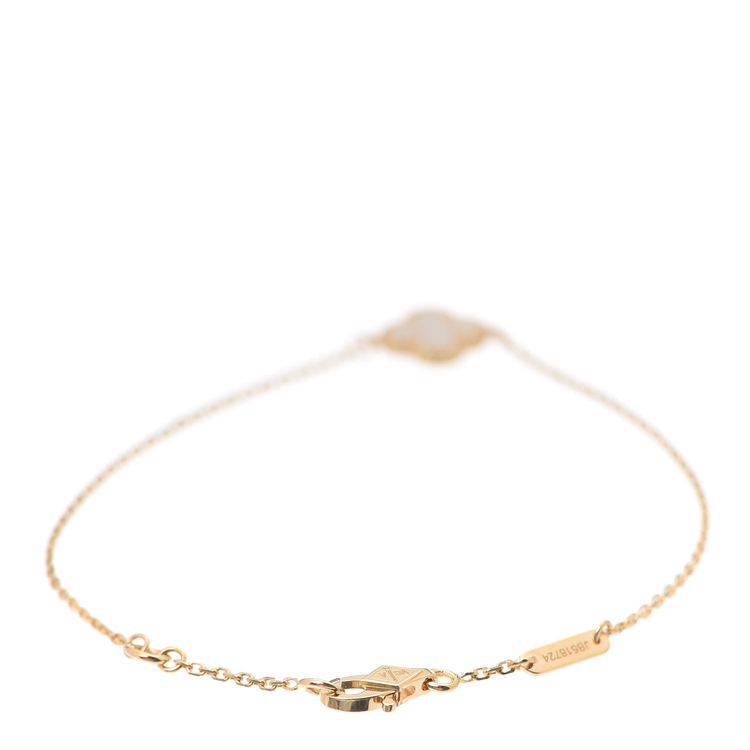 Van Cleef & Arpels 18K Yellow Gold Mother of Pearl Sweet Alhambra Bracelet 3 of 8