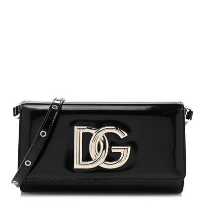 Dolce & Gabbana Patent Calfskin Clutch Black 1 of 8