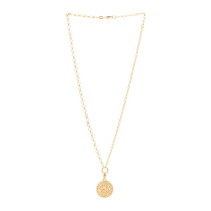 Foundrae 18K Yellow Gold Diamond Medium Karma Open Belcher Chain Necklace 3 of 6