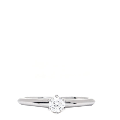 Tiffany Platinum Diamond .25ct Solitaire Engagement Ring 52 6 1 of 7