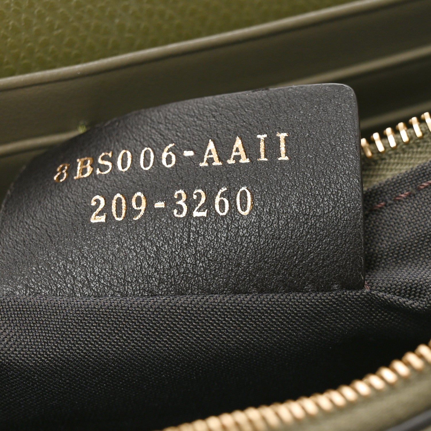Fendi Vitello Cruise F is Fendi Bi-Color FF 1974 Embossed Medium Envelope Wallet On Chain Asparago Maya 7 of 11