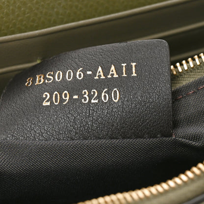 Fendi Vitello Cruise F is Fendi Bi-Color FF 1974 Embossed Medium Envelope Wallet On Chain Asparago Maya 7 of 11