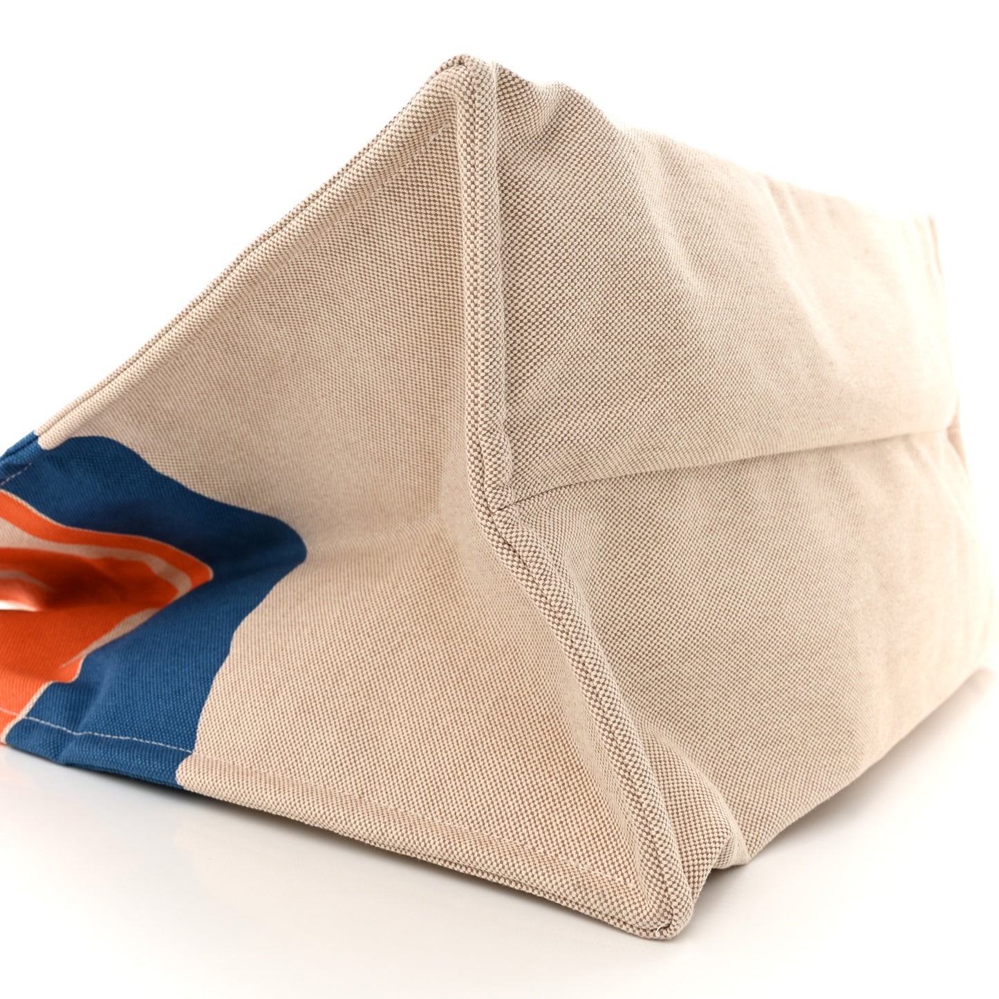 H Canvas Printed Escale A La Plage Beach Bag Acier