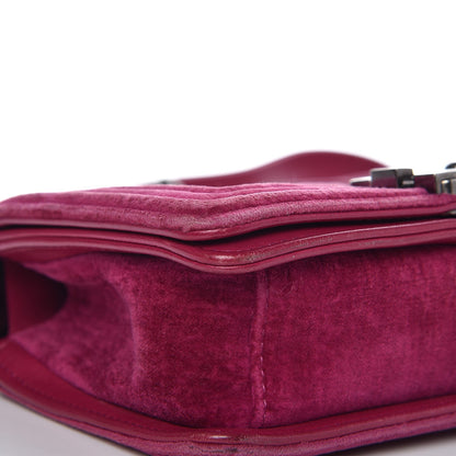 Chanel Velvet Quilted Small Boy Flap Fuchsia 7 of 11