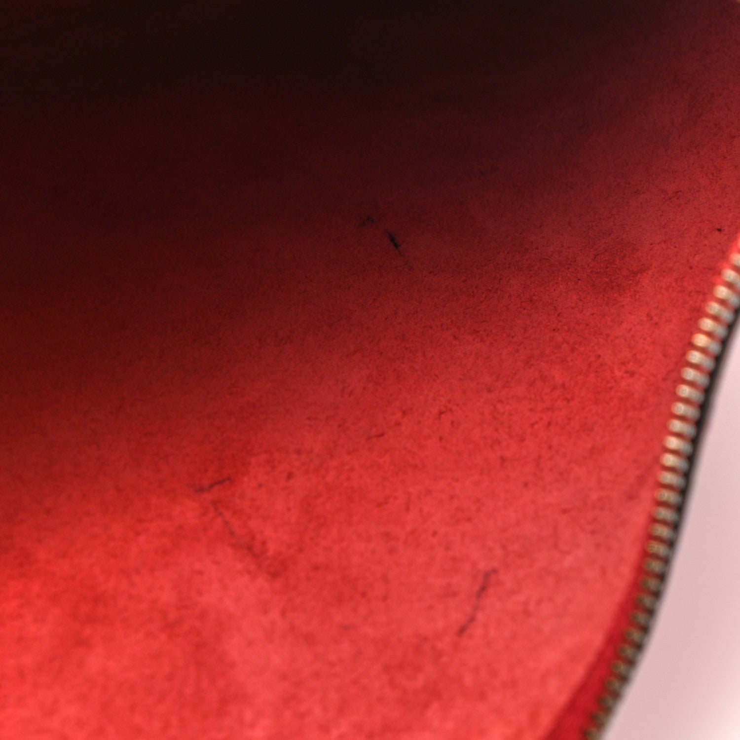 Gucci Pebbled Calfskin Medium Logo Portfolio Clutch Hibiscus Red 10 of 10