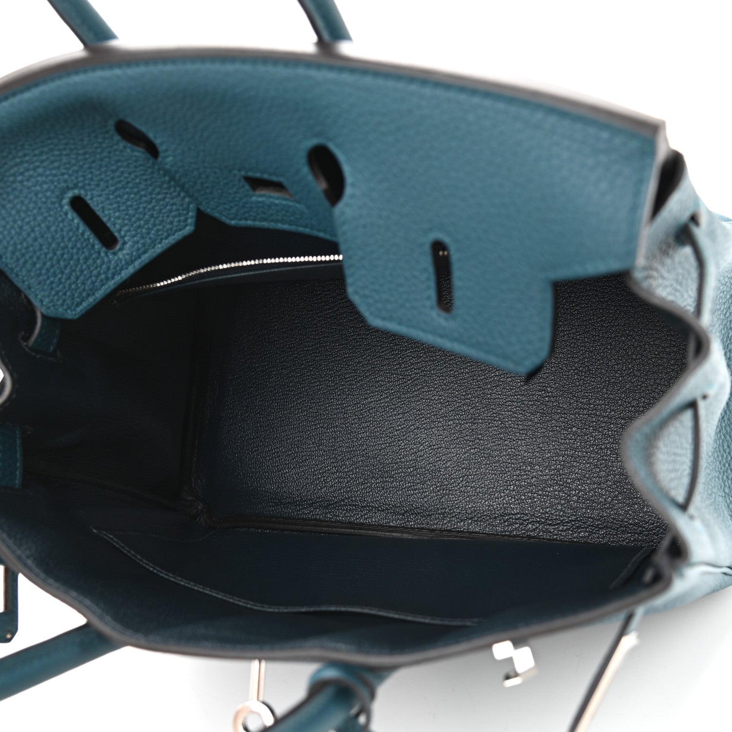 Hermes Togo Verso Birkin 25 Vert Bosphore Bleu Ocean 5 of 11
