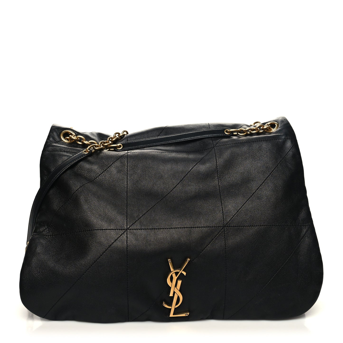 Lambskin Matelasse Monogram Large Jamie 4.3 Black