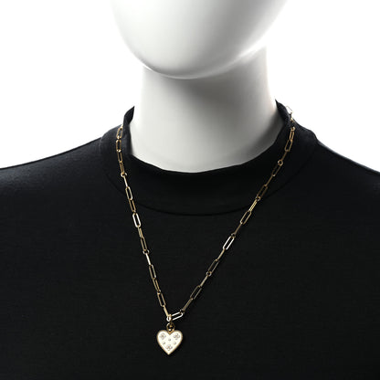 Roberto Coin 18K Yellow Gold Diamond Venetian Princess Heart Medallion Charm Necklace 2 of 7