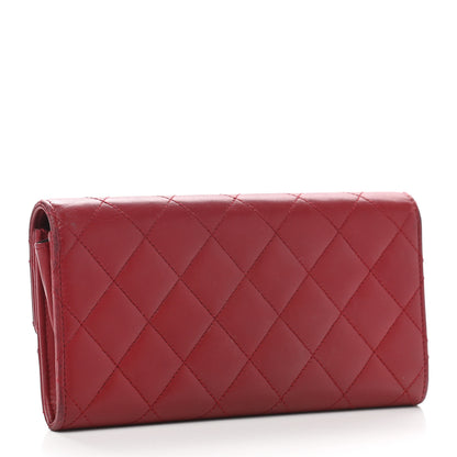 Chanel Lambskin Quilted Trendy CC Large Gusset Flap Wallet Dark Red 3 of 10