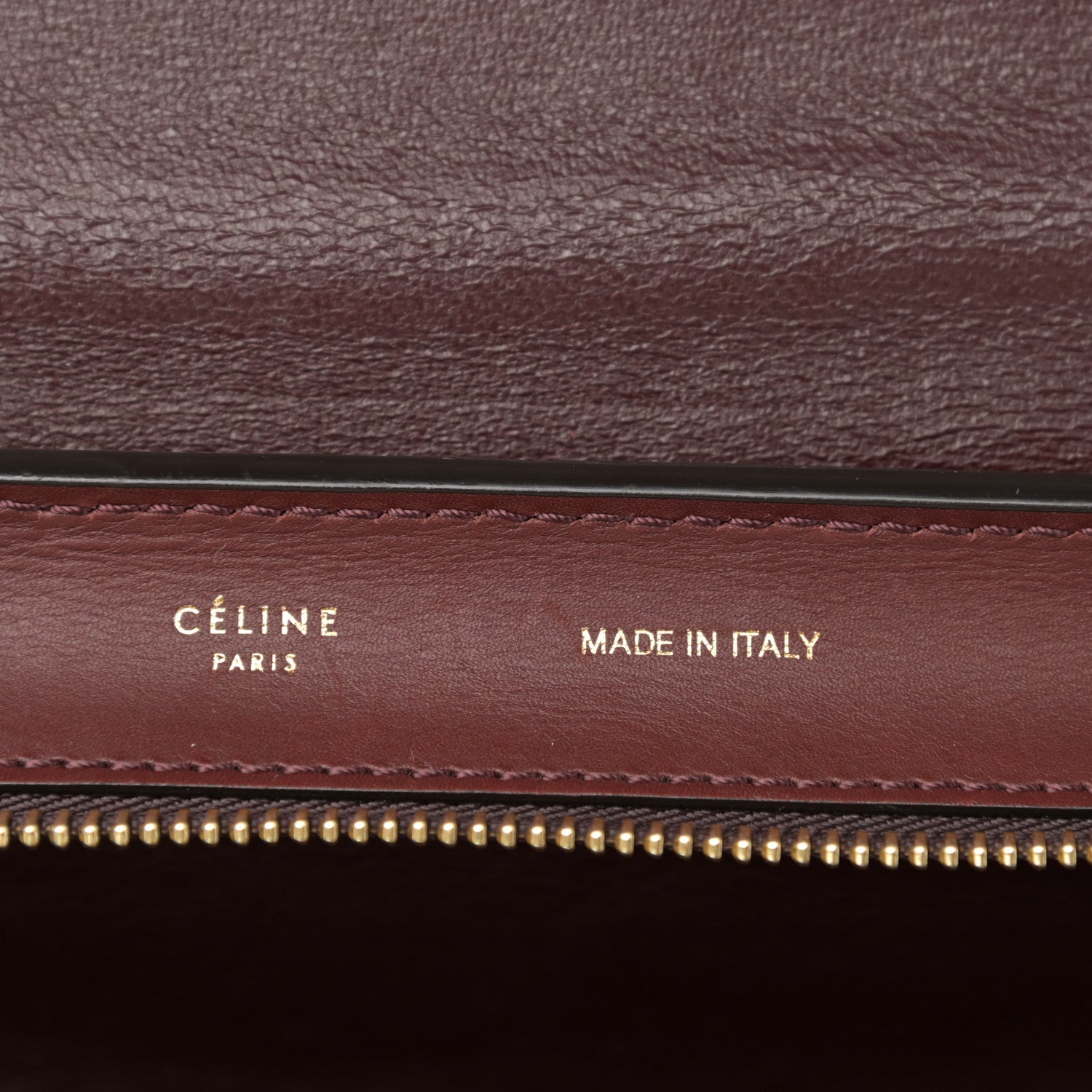 Celine Smooth Calfskin Suede Medium Trapeze Burgundy 6 of 13