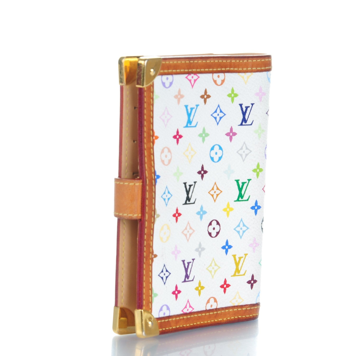 Louis Vuitton Monogram Multicolor Small Ring Agenda Cover White 3 of 7
