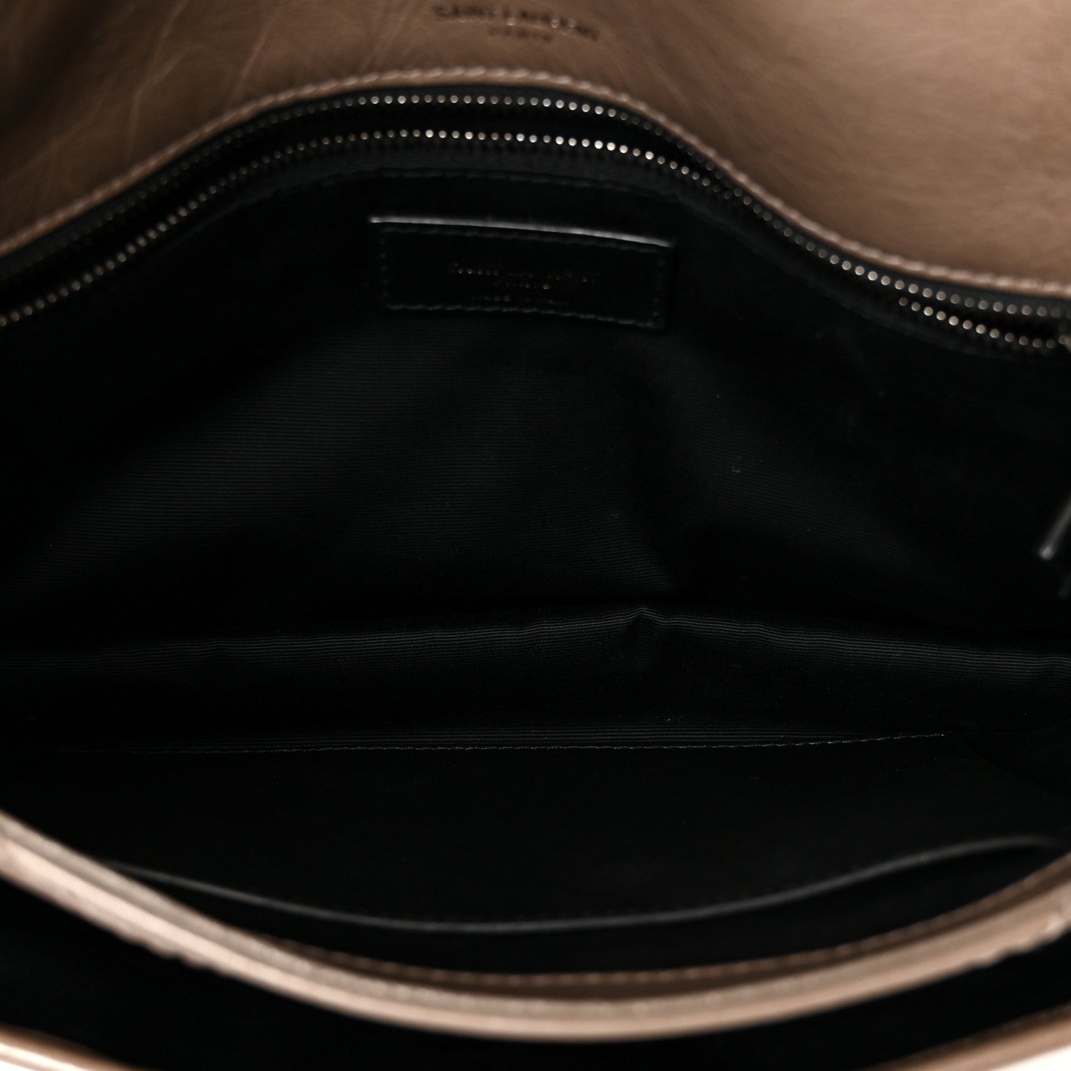 Saint Laurent Crinkled Calfskin Matelasse Monogram Medium Niki Chain Satchel Greyish Brown 5 of 11