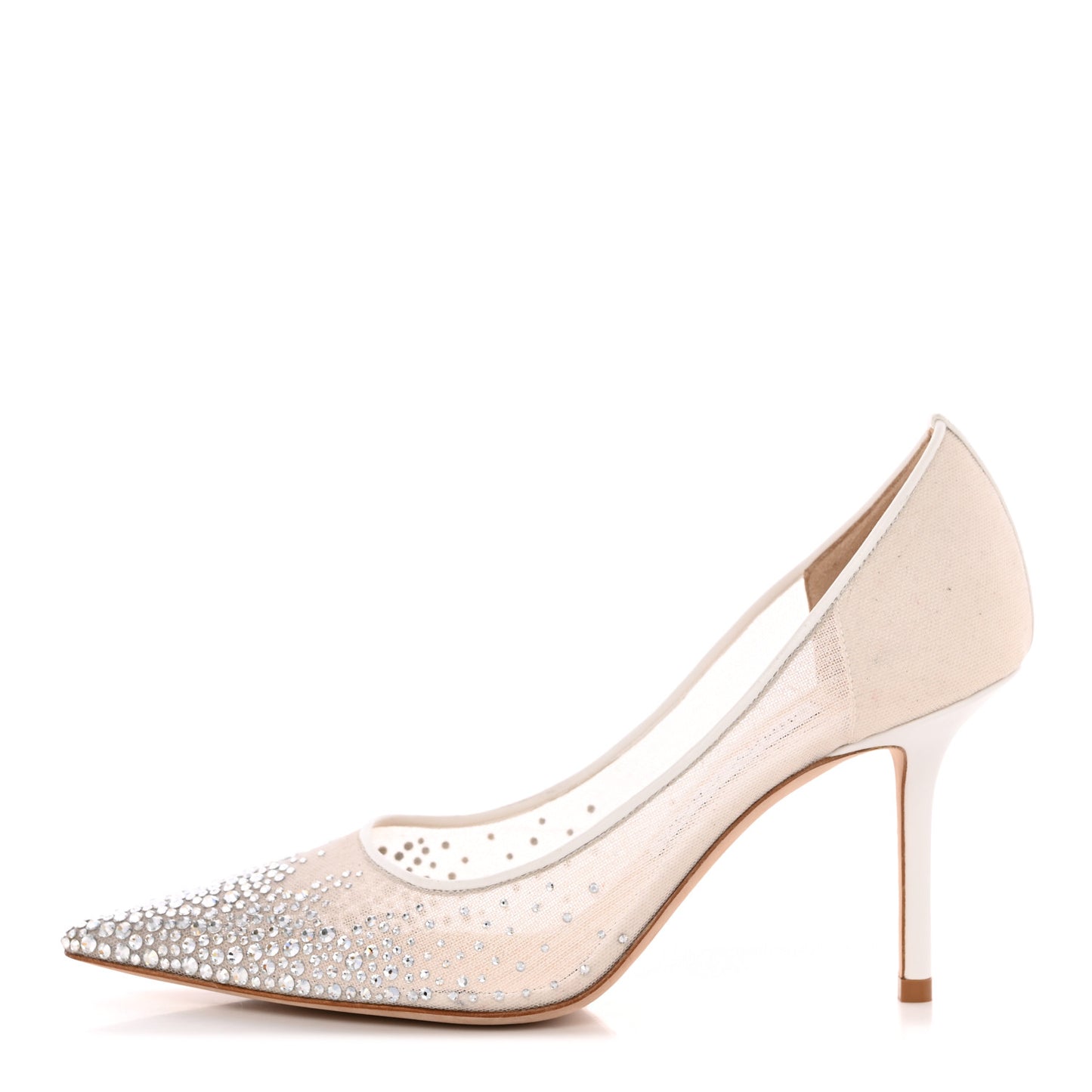 Calfskin Mesh Crystal Love 85 Pumps 37