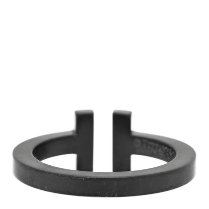 Tiffany Black-Coated Stainless Steel T Square Ring 52 6 3 of 4