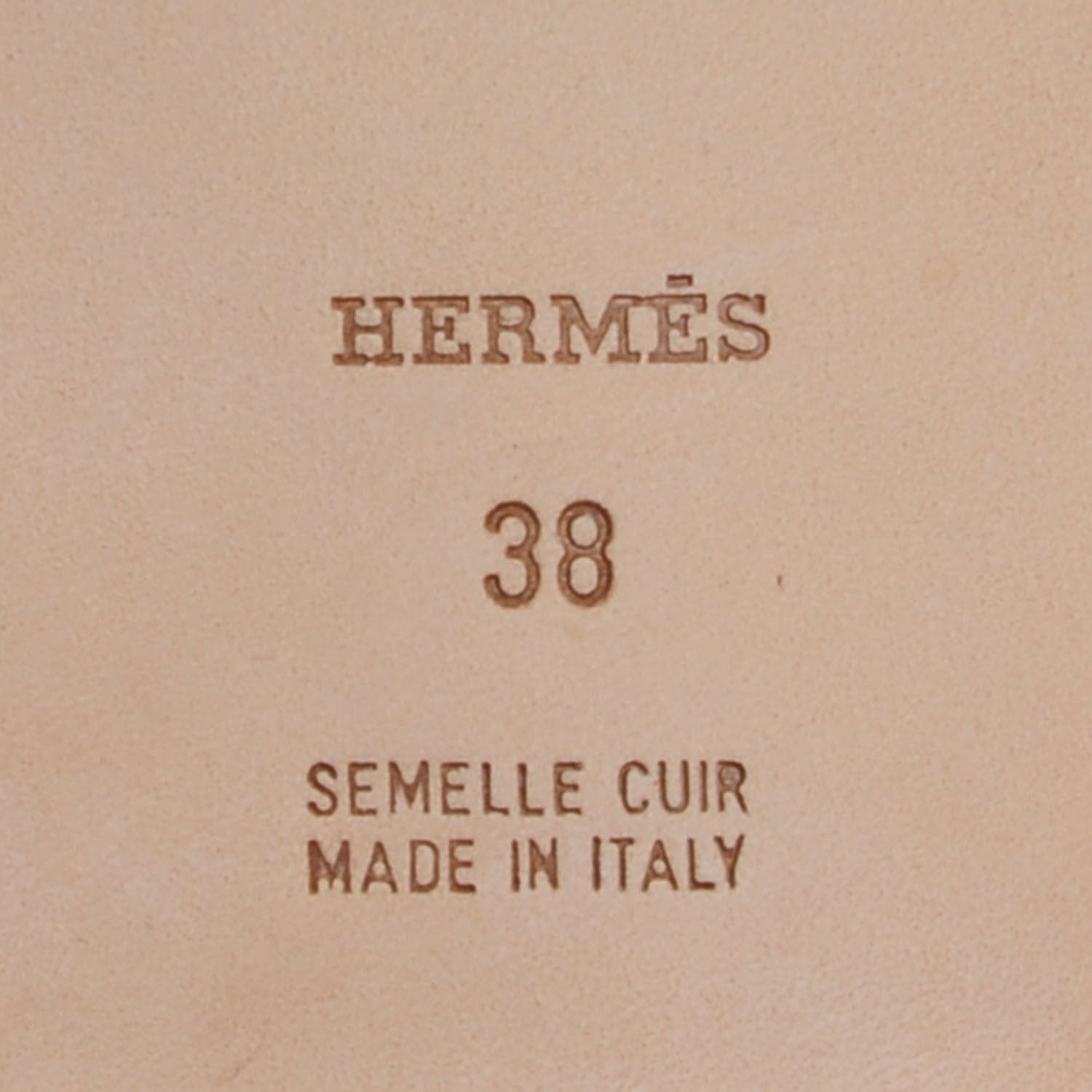 Hermes Box Calfskin Oran Sandals 38 White 6 of 7