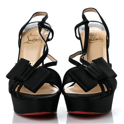 Christian Louboutin Satin Disconoeud Platform Sandals 37 Black 2 of 8