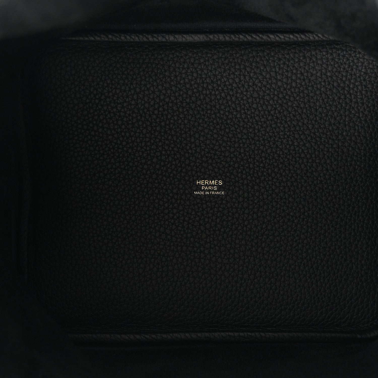 Hermes Taurillon Clemence Picotin Lock 22 MM Black 5 of 11