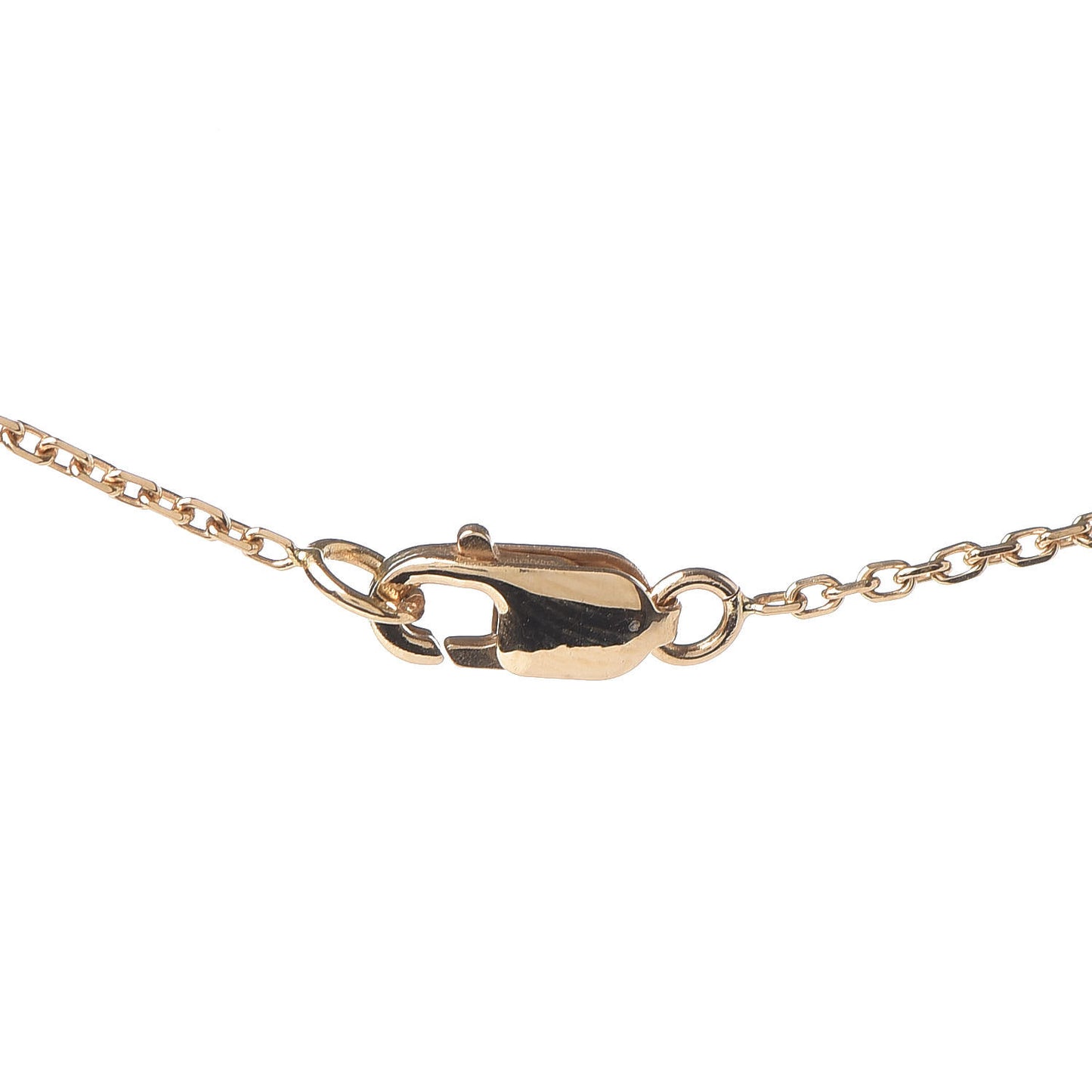 18K Yellow Gold Mother of Pearl Sweet Alhambra Butterfly Pendant Necklace